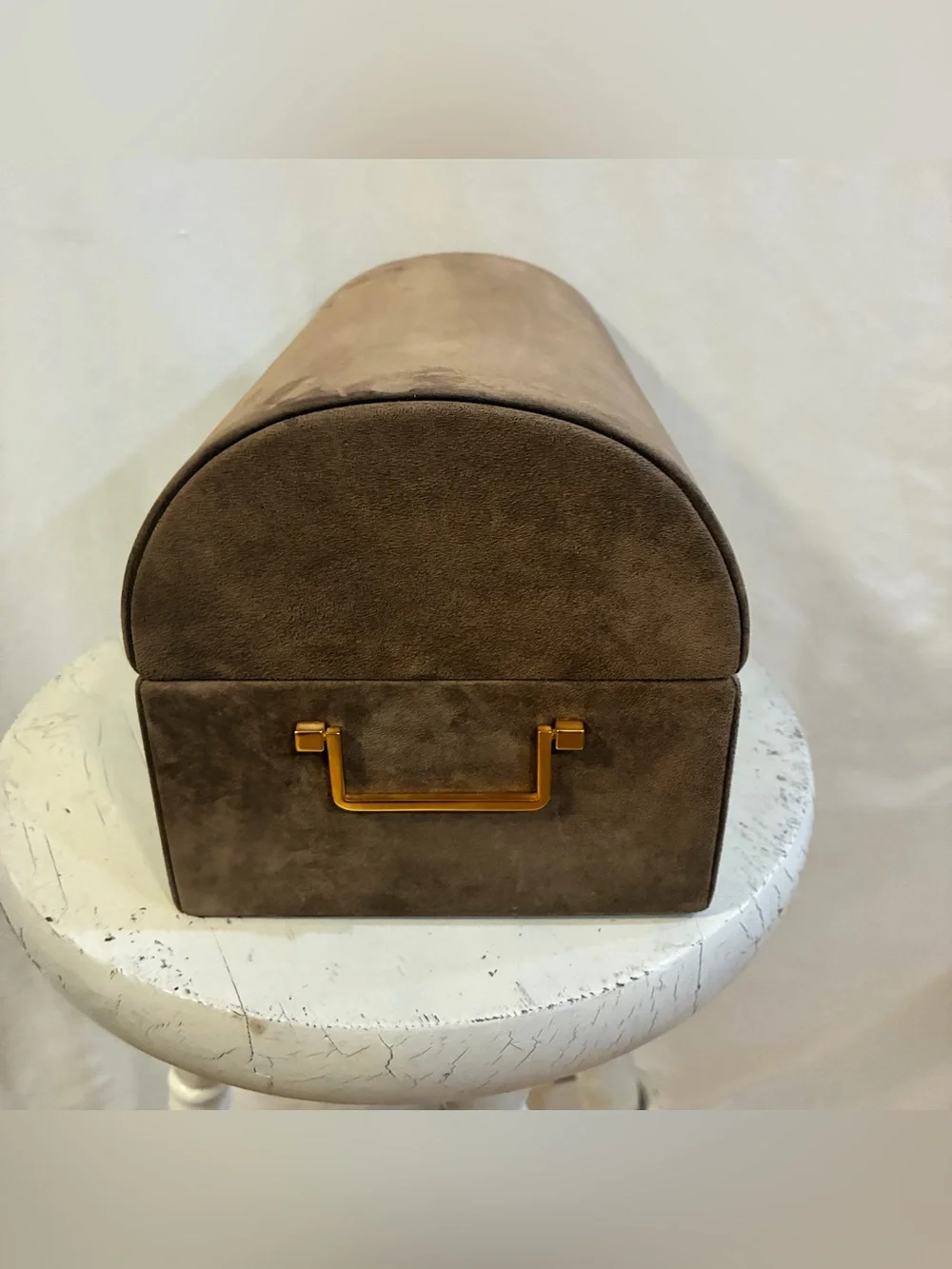 Vtg Neiman Marcus Casket Style 70s Jewelry Box Inc Tasseled Key Made In Italy